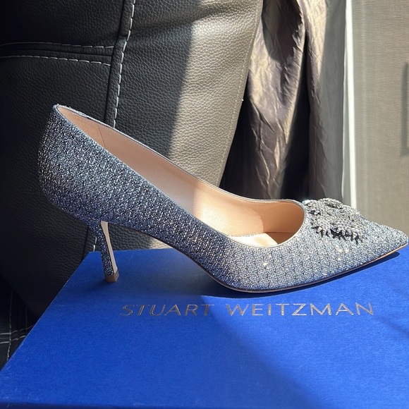 NEW Stuart Weitzman Embellished Pumps Size 10.5 - Picture 1 of 10